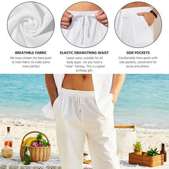 RELAXBREEZE™ - LANENE MOŠKE HLAČE