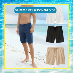SUMMERCHILL™ - MOŠKE KRATKE LAHKOTNE HLAČE