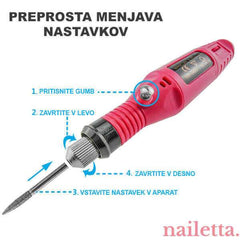 NAILETTA®: ELEKTRIČNI BRUSILNIK ZA NOHTE